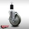 Service Caster 5'' SS Gray Poly Swivel 1-1/2'' Expanding Stem Caster with Brake SCC-SSEX20S514-PPUB-TLB-112 - alternate 2